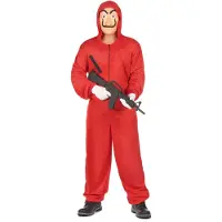 Generik Rood overvaller pak voor volwassenen - Verkleedkleding - Maat L/XL
