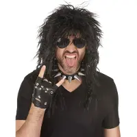 Vegaoo Halloween hard rockpruik voor mannen