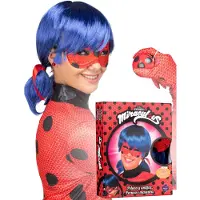 Bigbuy - Cadeauverpakking Ladybug pruik en masker voor dames