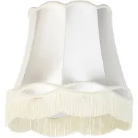 QAZQA Zijden lampenkap creme 45/30/44 - Granny