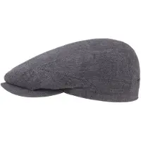Stetson Belfast Linnen Zomer Flat Cap By Stetson grijs | Maat: 63 cm