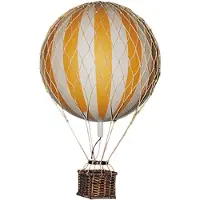 Authentic Models Floating The Skies Luchtballon 13x8.5 Cm - Decoratieve accessoires Papier True Yellow - AP160Y