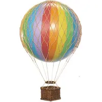 Authentic Models Floating The Skies Luchtballon 13x8.5 Cm - Decoratieve accessoires Papier Rainbow - AP160E