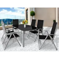 Casaria Tuinset Bern 7-delig Zilver Aluminium