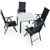 Casaria Tuinset Bern 5-delig Antraciet Aluminium Matglas