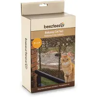 Beeztees Kattennet - Kattengaas voor balkon - Eenvoudig te bevestigen - Transparant - 8x3 m