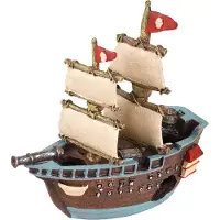 Flamingo Ropa Pirate Boat 18x7x17cm Aquariumdecoratie