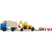 Melissa & Doug Vrachtwagen En Dieplader 6-delig