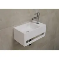 Saniclear fonteinset Bali rechts met chromen kraan