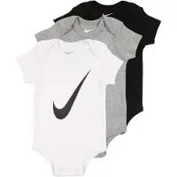 Nike Kids Rompertje/body grijs gemêleerd / zwart / wit