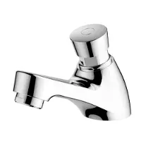 AquaVive Toiletkraan Zeya - Zelfsluitend - Chroom - 6cm