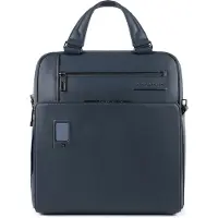 Piquadro Akron aktetas Leer 33 cm Laptopcompartiment blauw