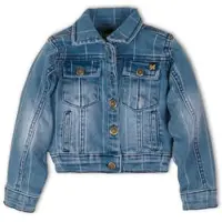 Koko Noko gestreepte spijkerjas dark denim/light denim Dark denim/light denim 92