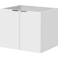 AquaVive Wastafelonderkast Cecina 47cm - Hoogglans Wit - Met 2 Deuren - 47,6x50x59,4cm