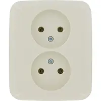 Busch Jaeger Inbouwstopcontact Si Reflex Ongeaard 2-polig Crème Ip20