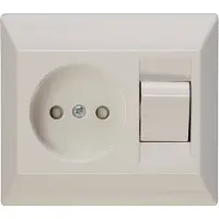 Sencys Inbouwstopcontact Ottawa Ongeaard 1-polig Crème Ip20