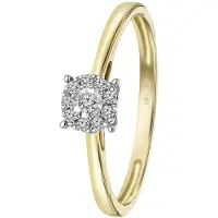 Lucardi Ring goud / transparant