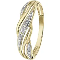 Lucardi Ring goud / transparant