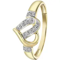 Lucardi Ring goud / transparant