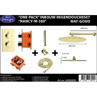 Best design Best-design "one-pack" inbouw-regendoucheset "nancy-m-300" mat-goud