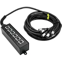 Omnitronic MUS-610 Stagebox 10 m Aantal ingangen:6 x Aantal uitgangen:6 x
