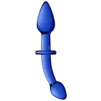 Chrystalino Doubler - Blue glazen dildo