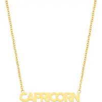 CO88 Collection Collection Zodiac 8CN 26172 Stalen collier - Hanger capricorn -38 + 7 cm - Goudkleurig