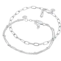 Elli Armband Dames Layer Kogelkettiing Elegant Basic Minimaal in 925 Sterling Zilver