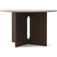 Audo Copenhagen Androgyne eettafel sand stone, gebeitst eikenhouten onderstel