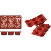 Silikomart Bakmat 1/3 GN Rose Siliconen Horeca