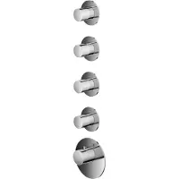 Hotbath Mate MHF014 High Flow inbouwthermostaat met 4 stopkranen afbouwdeel chroom