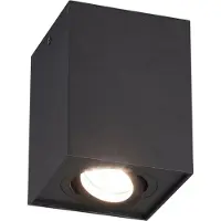 BES LED LED Plafondspot - Trion Bisqy - GU10 Fitting - 1-lichts - Vierkant - Mat Zwart - Aluminium