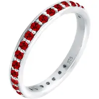 Elli Ring donkerrood / zilver