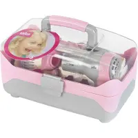 Braun Toys Braun hairstyling koffer met haardroger - haaraccessoires, spiegel, lippenstift en parfum - incl. ventilator met koude-lucht-mechanisme - roze grijs
