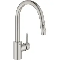 GROHE Concetto 1-gats keukenkraan met uittrekbare dual spray supersteel