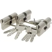 Nemef Veiligheidscilinder 132/9 | 2 sleutels | per 3 | gelijksluitend | blister | 61 mm - 9013209296