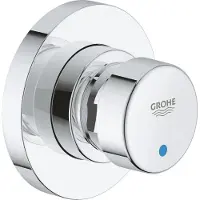 GROHE Euroeco Cosmopolitan T zelfsluitende douchekraan blauw/rood Chroom