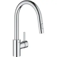 GROHE Eurosmart Cosmopolitan 1-gats keukenkraan met uittrekbare dual spray chroom