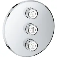 GROHE Grohtherm SmartControl - Drievoudig opbouwdeel - Volume (stopkraan) - Rond - Chroom