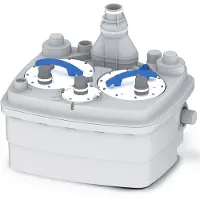 Sanibroyeur Sfa sanibroyeur sanicubic 1 vuilwaterpomp 1500 w inclusief extern visueel alarmdisplay, wit