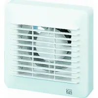 Soler & Palau muurventilator, 96m3/h, 230V, 17W, aansluitklem, instelbaar, lichtnet, hxb 155x155mm, inbouw 55mm, wit IP44