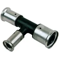 Henco persfitting met 3 aansluiting 11pk, pvdf, t-stuk