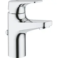 GROHE BauFlow wastafelkraan S - Lage mengkraan met trekwaste - Eco - Chroom