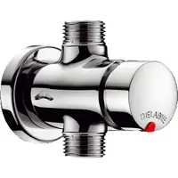 Delabie DEL douchemengkraan opbouw Temposoft 2, chroom, met douchegarnituur, wand