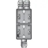 Technim Niko Hydro Opbouwdoos 2V Vert. + 3 M20 Ingangen + Wartel