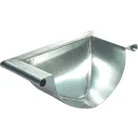 Rheinzink kopschot dakgoot walsblank, di 85mm, diam 170mm, goot zink