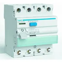 Hager aardlekschakelaar 3 kl a, 4 polen, nom. (meet- 400v, nom. (meet)str 40a