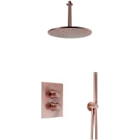 Salenzi Giro inbouw regendouche Geborsteld Koper 30cm