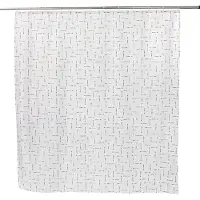 Allibert Douchegordijn Arrow Zwart Polyester 180x200cm