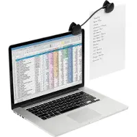 Kensington FlexClip Documenthouder - met Flexibele Zwanenhals - Geschikt Voor Iedere Laptop, Ultrabook, Notebook Of Monitor - Zwart